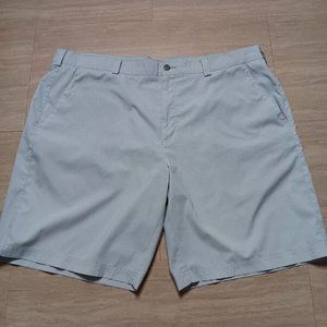 PGA TOUR men's size 40 Golf shorts Inseam 9" poly 3% spandex Gray White 40